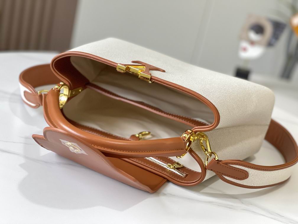 Capucines M57361绣花白棕金31.5x20x11cm cs (8)