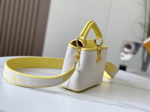 Capucines M59872麻布配蛋黄金扣21x14x8cm cs (2)