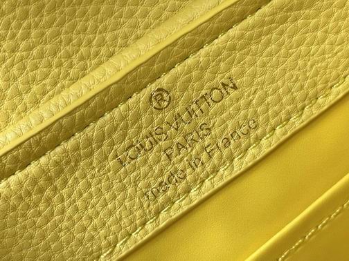 Capucines M59872麻布配蛋黄金扣21x14x8cm cs (8)