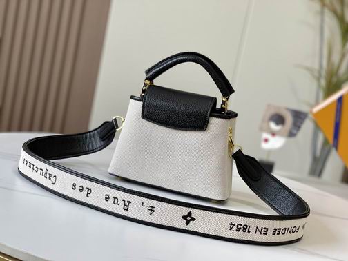 Capucines M59872麻布配黑21x14x8cm cs (3)