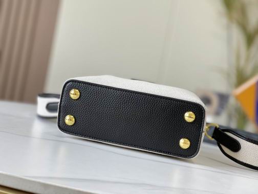 Capucines M59872麻布配黑21x14x8cm cs (4)