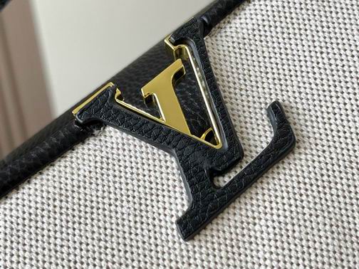 Capucines M59872麻布配黑21x14x8cm cs (5)