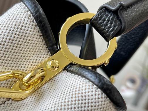 Capucines M59872麻布配黑21x14x8cm cs (6)