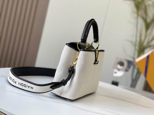 Capucines M59873 麻布配黑27x21x10cm cs (2)