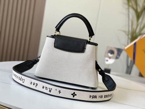 Capucines M59873 麻布配黑27x21x10cm cs (4)