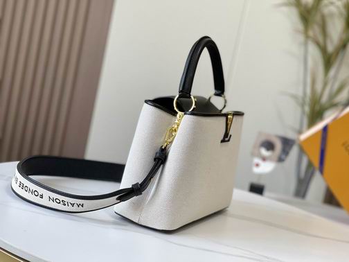 Capucines M59969麻布配黑 31.5x20x11cm cs (2)