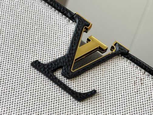 Capucines M59969麻布配黑 31.5x20x11cm cs (5)