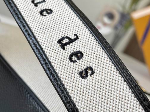 Capucines M59969麻布配黑 31.5x20x11cm cs (7)