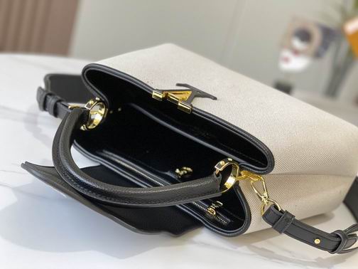 Capucines M59969麻布配黑 31.5x20x11cm cs (9)