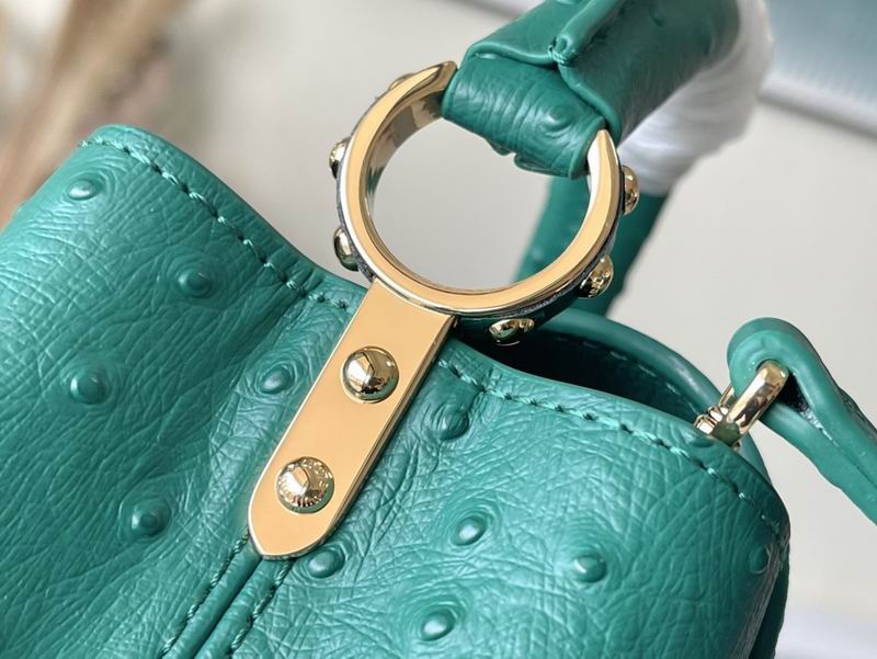 Capucines M95393绿 蓝色鸵鸟21x14x8cm gf (15)