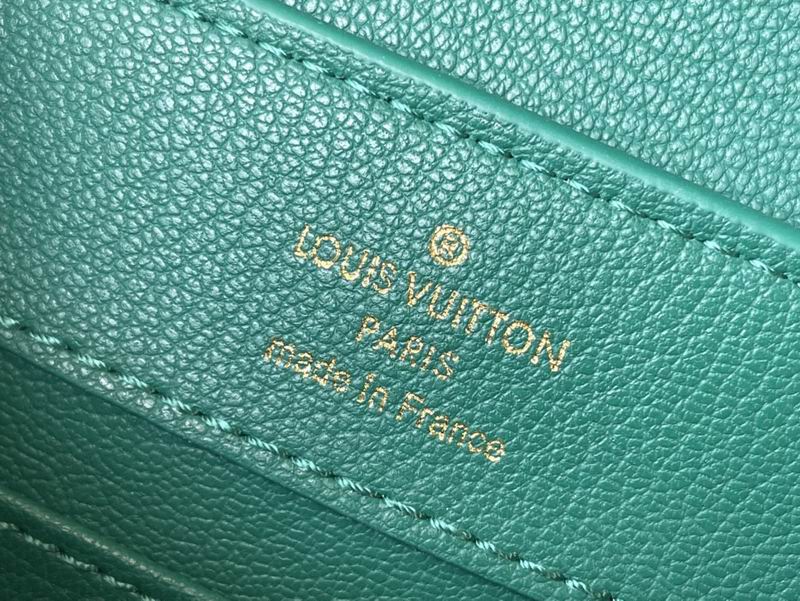 Capucines M95393绿 蓝色鸵鸟21x14x8cm gf (16)