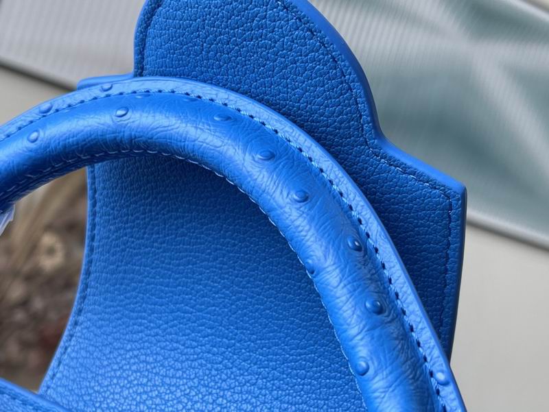 Capucines M95393绿 蓝色鸵鸟21x14x8cm gf (5)