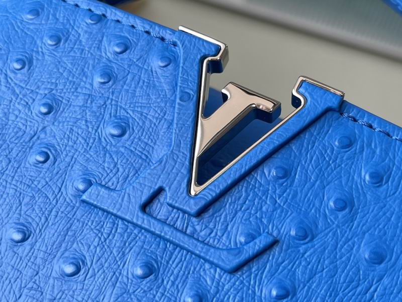 Capucines M95393绿 蓝色鸵鸟21x14x8cm gf (7)