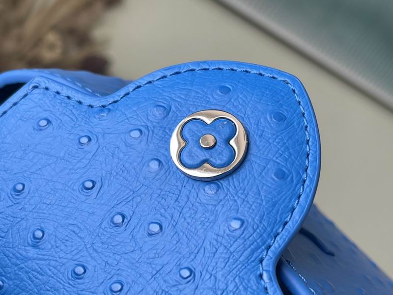 Capucines M95393绿 蓝色鸵鸟21x14x8cm gf (8)