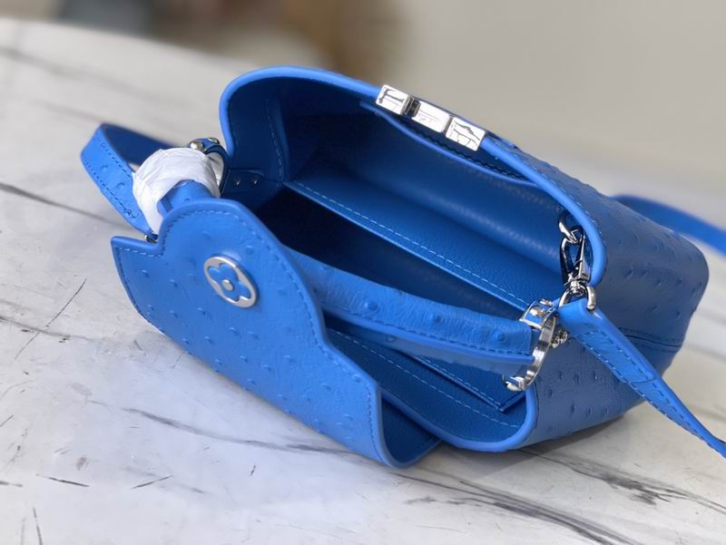 Capucines M95393绿 蓝色鸵鸟21x14x8cm gf (9)