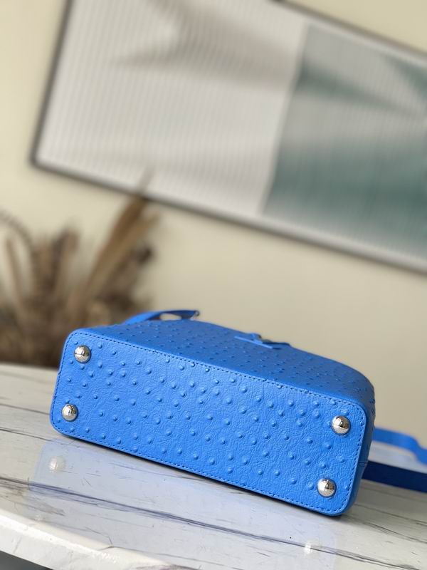 Capucines M95393绿 蓝色鸵鸟27x21x10cm gf (4)