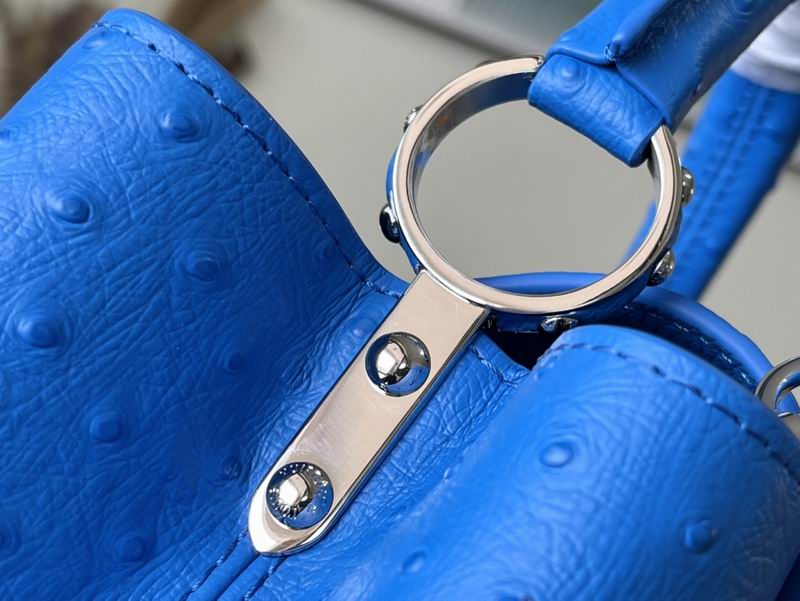 Capucines M95393绿 蓝色鸵鸟27x21x10cm gf (6)