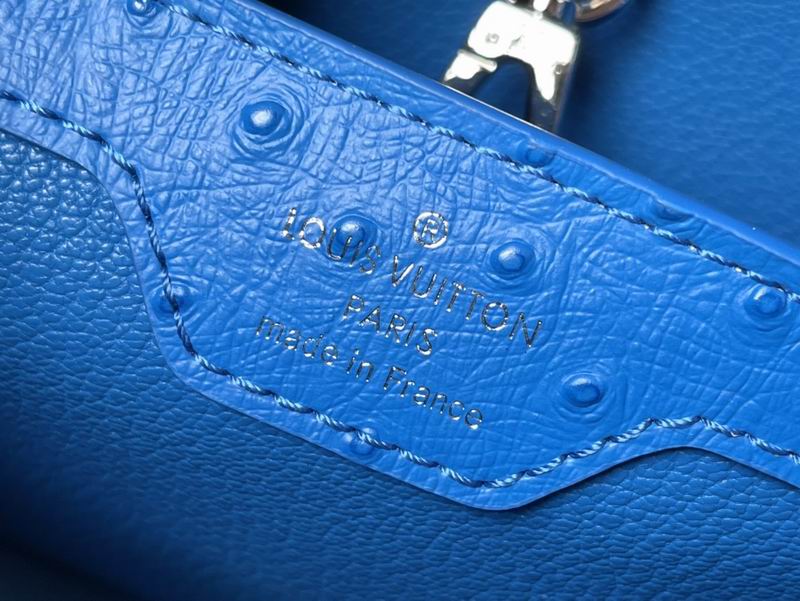 Capucines M95393绿 蓝色鸵鸟27x21x10cm gf (7)