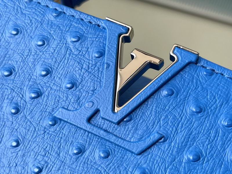 Capucines M95393绿 蓝色鸵鸟27x21x10cm gf (8)