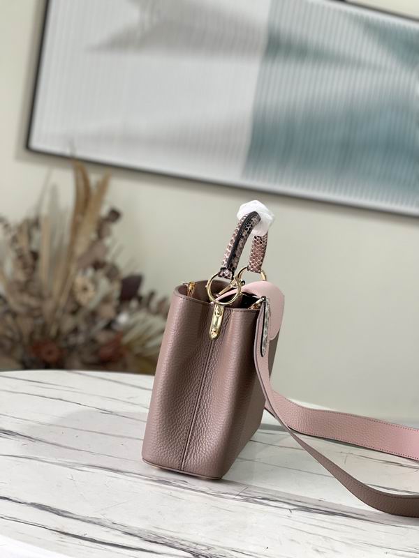 Capucines M99336拼色配蟒蛇金扣 27x18x9cm gf (3)