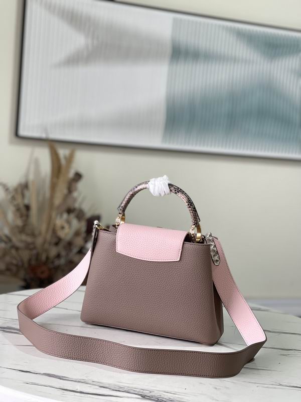 Capucines M99336拼色配蟒蛇金扣 27x18x9cm gf (4)