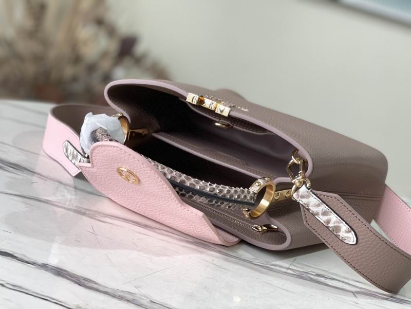 Capucines M99336拼色配蟒蛇金扣 27x18x9cm gf (9)