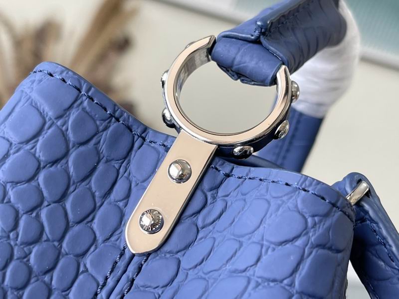 Capucines N93163雾蓝鳄鱼纹21x14x8cm gf (5)