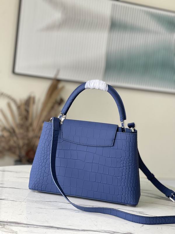 Capucines N93163雾蓝鳄鱼纹31x20x11cm gf (2)