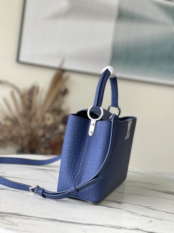 Capucines N93163雾蓝鳄鱼纹31x20x11cm gf (4)