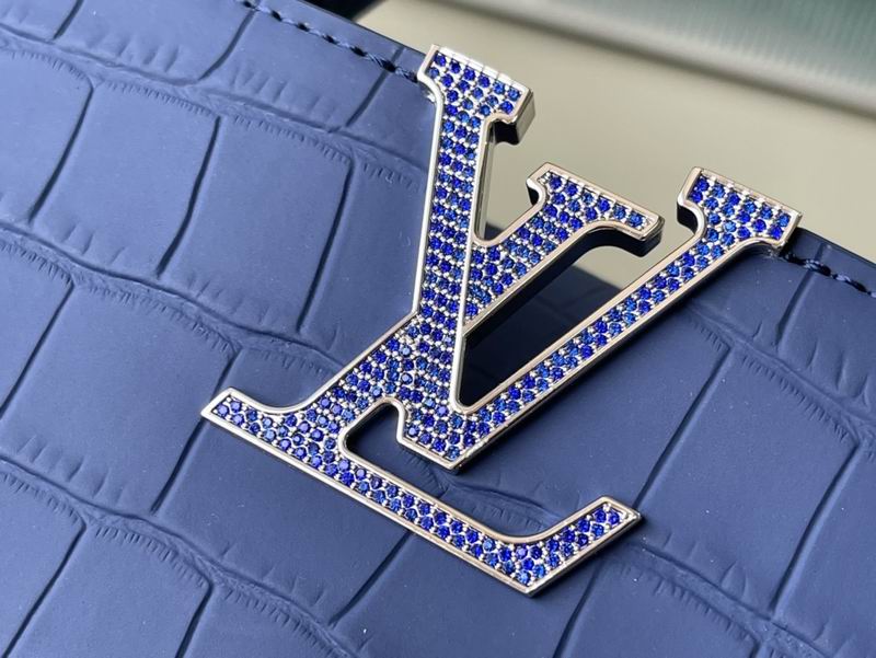 Capucines N93163雾蓝鳄鱼纹31x20x11cm gf (5)