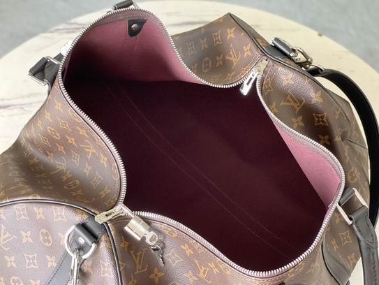 Keepall M41414老花黄 黑皮 55x31x26cm gf (9)