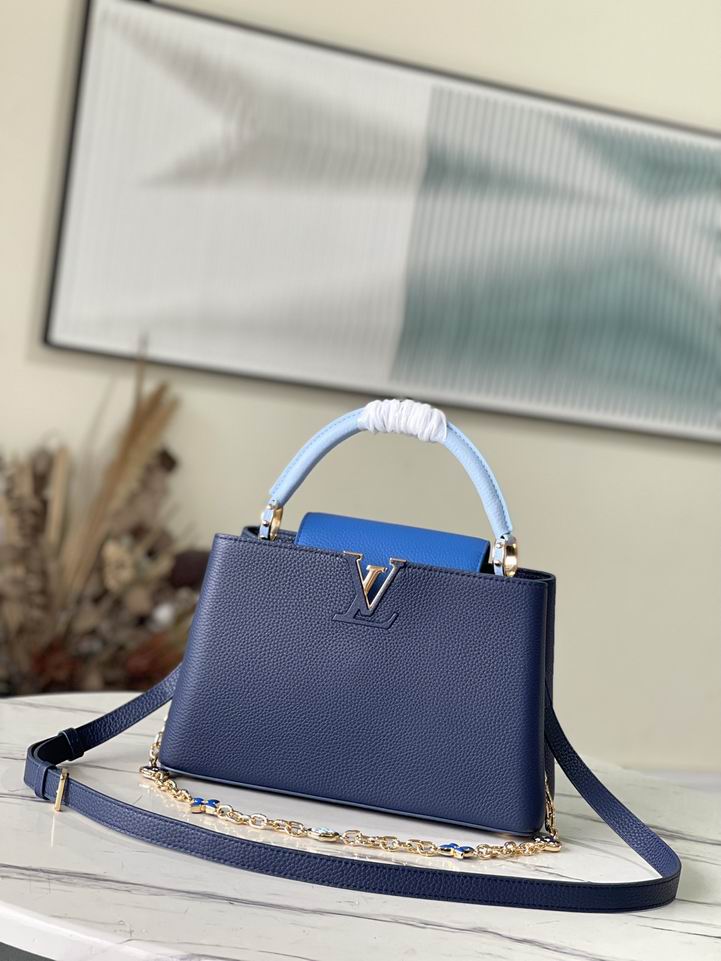 M20844蓝拼色珐琅花卉31.5x20x11cm gf (1)