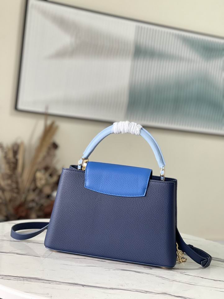 M20844蓝拼色珐琅花卉31.5x20x11cm gf (3)