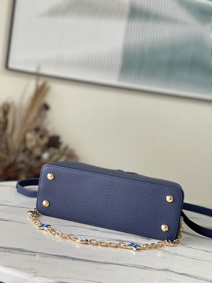 M20844蓝拼色珐琅花卉31.5x20x11cm gf (4)