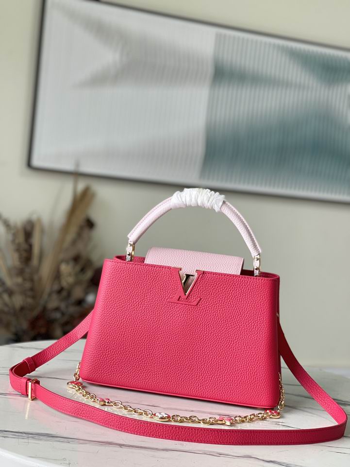 M20845玫红拼色珐琅花31.5x20x11cm gf (1)