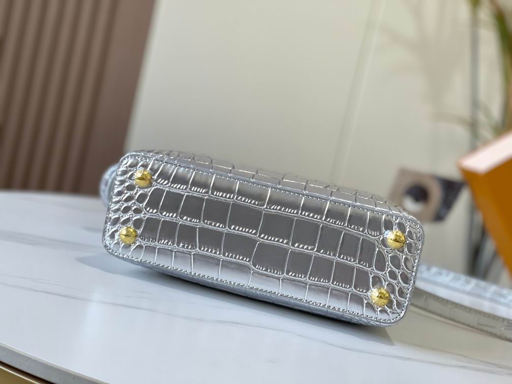 N92173复古银色鳄鱼纹27x18x9cm cs (4)