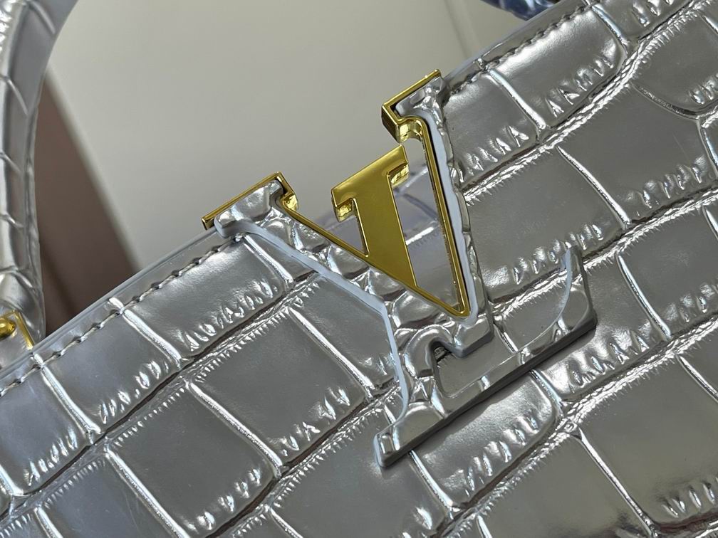 N92173复古银色鳄鱼纹27x18x9cm cs (5)