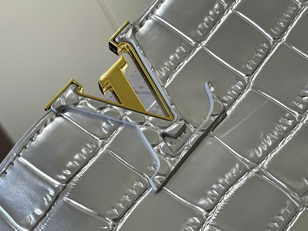 N92967复古银色鳄鱼纹31.5x20x11cm cs (5)