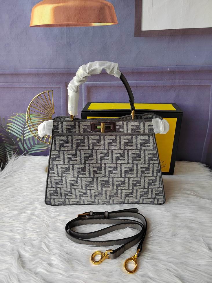 Fendi peekaboo 33.5x25.5x13cm zy (21)