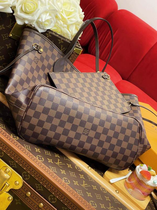 Neverfull N41358棕色棋盘格32x29x17cm gf (6)