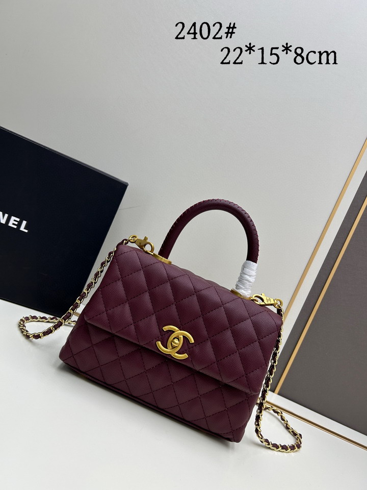 Chanel handle 2402 22x15x8cm jj_14