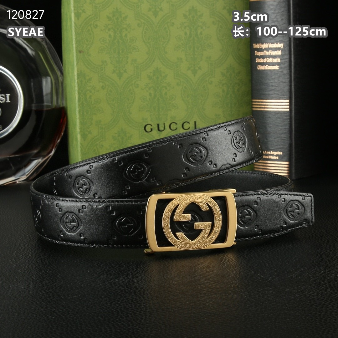 Gucci belt 自动扣 35mmX100-125cm 8L (8)