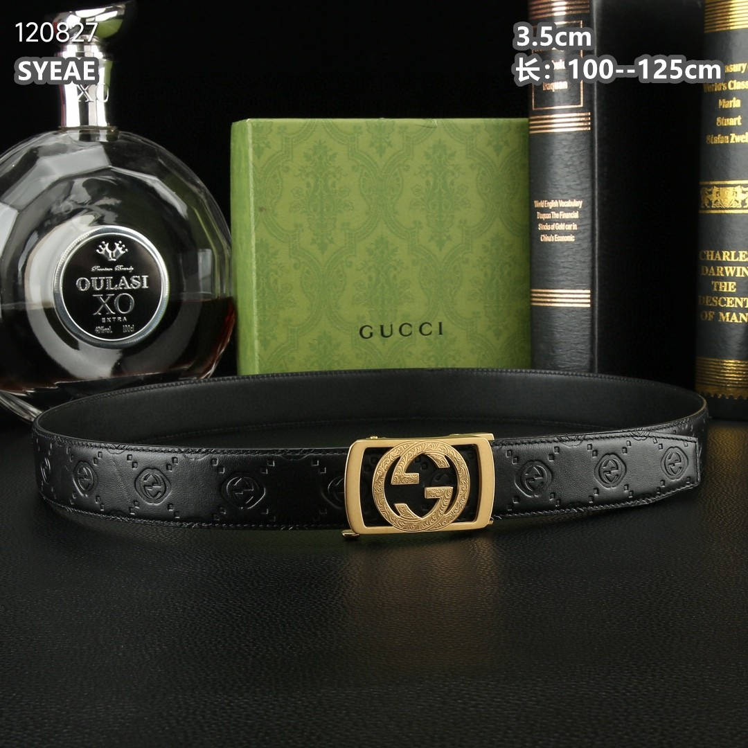 Gucci belt 自动扣 35mmX100-125cm 8L (9)