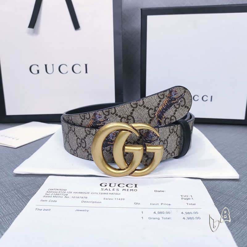 Gucci belt 38mmX80-125cm lb (12)