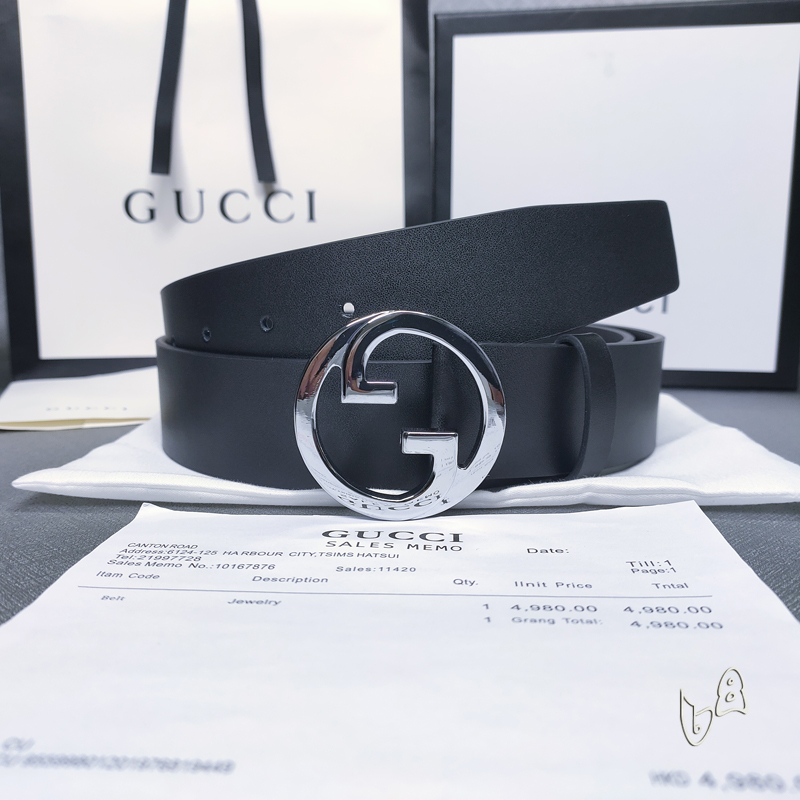 Gucci belt 38mmX80-125cm lb (3)