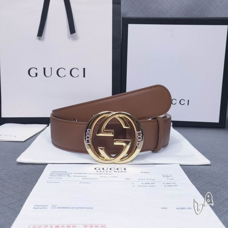 Gucci belt 38mmX80-125cm lb (6)