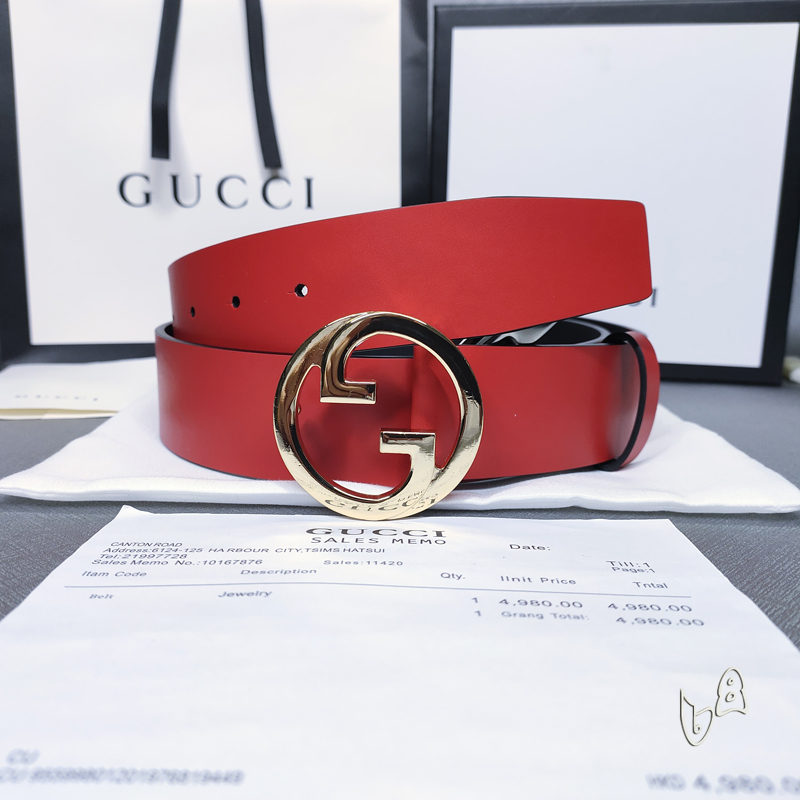 Gucci belt 38mmX80-125cm lb (6)