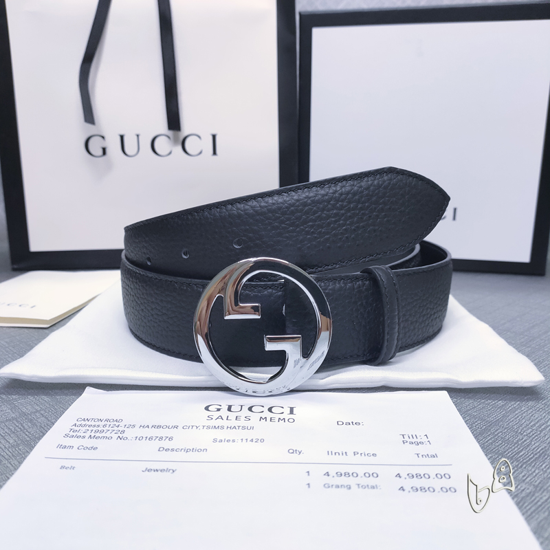 Gucci belt 38mmX80-125cm lb (6)