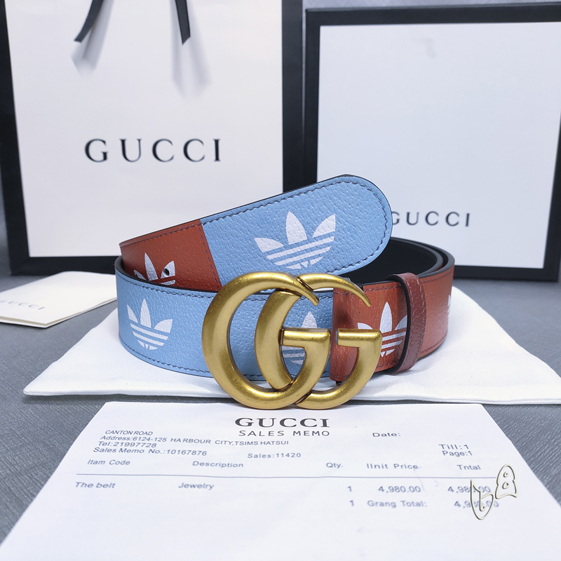 Gucci belt 38mmX80-125cm lb (6)