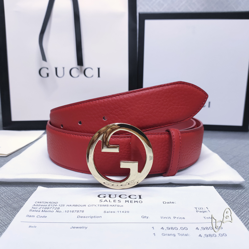 Gucci belt 38mmX80-125cm lb (9)